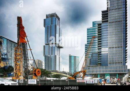 Austin, Texas, le 18 mai 2019. Construction de nouveaux immeubles modernes dans le centre-ville, Austin. Austin est le nombre 1 grande ville la plus forte croissance en nous. Banque D'Images