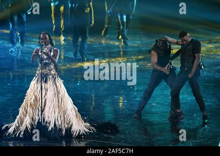 Milan, Italie. 13 Décembre, 2019. Milan, Final de 'X-Factor' - Lous et le Yakuza : Crédit Photo Agency indépendante/Alamy Live News Banque D'Images