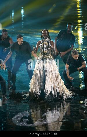 Milan, Italie. 13 Décembre, 2019. Milan, Final de 'X-Factor' - Lous et le Yakuza : Crédit Photo Agency indépendante/Alamy Live News Banque D'Images