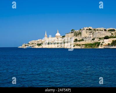 La vue de la capitale de Malte La Valette qui est répertorié par l'UNESCO comme site du patrimoine mondial Banque D'Images