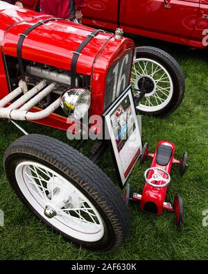 Un stock de 1916 restaurée Ford Modèle T Indianapolis 500 racer dans la Moab Action Avril Car Show dans Moab, Utah. Banque D'Images