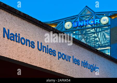 Siège de l'Organisation des Nations Unies pour les réfugiés (HCR), Genève, Suisse Banque D'Images