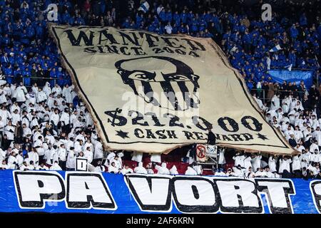 Copenhague, Danemark. Dec 12, 2019. Les amateurs de football du FC Copenhague vu au cours de l'UEFA Europa League entre le FC Copenhague et Malmö FF à Telia Parken de Copenhague. (Photo crédit : Gonzales Photo/Alamy Live News Banque D'Images