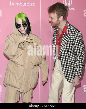 Los Angeles, USA. Dec 12, 2019. Billie Eilish et Finneas O'Connell au Billboard Women in Music 2019 tenue à l'Hollywood Palladium de Los Angeles, CA le Jeudi, Décembre 12, 2019 ?. (Photo par Sthanlee B. Mirador/Sipa USA) Crédit : Sipa USA/Alamy Live News Banque D'Images