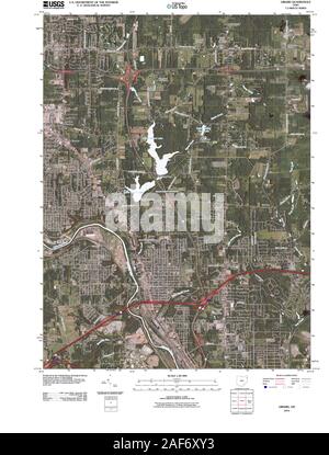 Carte TOPO USGS Ohio OH Girard 20100803 Restauration TM Banque D'Images