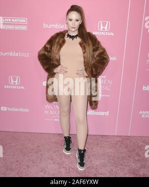 Los Angeles, USA. 12Th Dec 2019. iyla arrive au Billboard Women in Music 2019 tenue à l'Hollywood Palladium de Los Angeles, CA le Jeudi, Décembre 12, 2019 ?. (Photo par Sthanlee B. Mirador/Sipa USA) Crédit : Sipa USA/Alamy Live News Banque D'Images