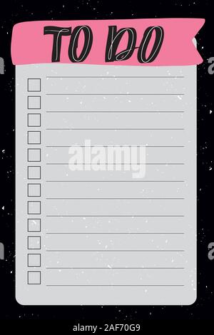 Style de l'espace. Modèle pour l'ordre du jour, des planificateurs, des listes de contrôle Illustration de Vecteur