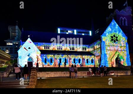 Perth, WA, Australie - 30 novembre 2017 : la cathédrale Saint George au moment de Noël dans la capitale de l'Australie Occidentale Banque D'Images