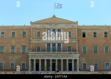 Athènes, Grèce - 20 juillet 2019 : Le siège du parlement hellénique Banque D'Images
