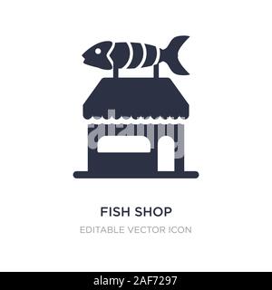 Boutique poissons icône sur fond blanc. Élément simple illustration à partir d'animaux. concept boutique poisson symbole de l'icône du design. Illustration de Vecteur