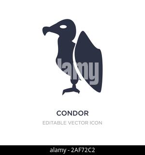 Icône condor sur fond blanc. Élément simple illustration à partir d'animaux. concept design symbole icône condor. Illustration de Vecteur