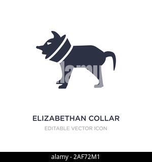 Collier élisabéthain icône sur fond blanc. Élément simple illustration à partir d'animaux. concept collier élisabéthain symbole icône du design. Illustration de Vecteur