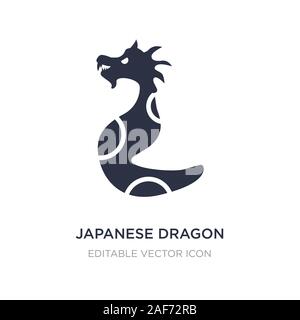 Icône dragon japonais sur fond blanc. Élément simple illustration à partir d'animaux. concept design symbole icône dragon japonais. Illustration de Vecteur