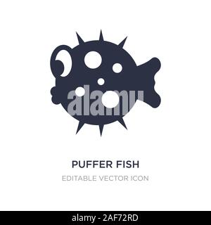 Le poisson-globe icône sur fond blanc. Élément simple illustration d'animaux concept. poisson globe symbole icône du design. Illustration de Vecteur