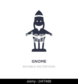 Icône gnome sur fond blanc. Élément simple illustration de l'architecture et de la ville. concept design symbole icône gnome. Illustration de Vecteur