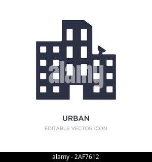 L'icône urbaine sur fond blanc. Élément simple illustration des bâtiments urbains. concept design symbole icône. Illustration de Vecteur