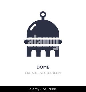 Dome icône sur fond blanc. Élément simple illustration des bâtiments concept. dome design symbole icône. Illustration de Vecteur
