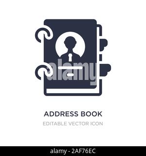L'icône Carnet d'adresses sur fond blanc. Élément simple illustration de concept d'entreprise. L'icône Carnet d'adresses design symbole. Illustration de Vecteur