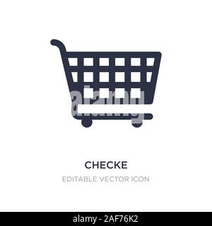 Icône checke sur fond blanc. Élément simple illustration à partir de la notion de commerce électronique. checke symbole icône du design. Illustration de Vecteur