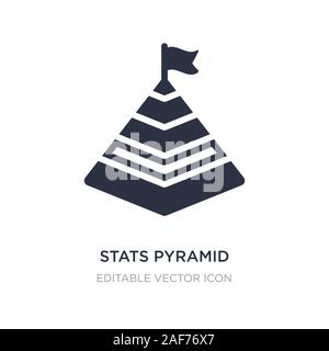 Pyramide stats icône sur fond blanc. Élément simple illustration de concept d'entreprise. stats pyramide symbole icône du design. Illustration de Vecteur