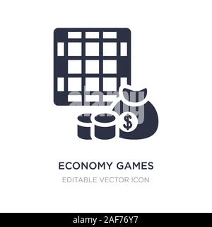 Jeux économie icône sur fond blanc. Élément simple illustration de concept d'entreprise. jeux économie symbole icône du design. Illustration de Vecteur