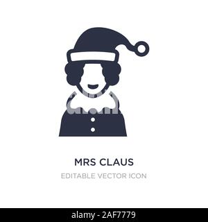 Mrs claus icône sur fond blanc. Élément simple illustration de concept de Noël. mrs claus symbole icône du design. Illustration de Vecteur