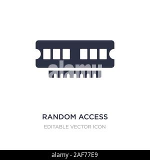 Puce de mémoire à accès aléatoire icône sur fond blanc. Élément simple illustration de concept de l'ordinateur. random access memory chip symbole icône du design. Illustration de Vecteur