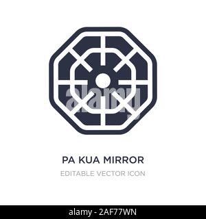 Miroir pa kua icône sur fond blanc. Élément simple illustration de cultures. concept miroir pa kua symbole icône du design. Illustration de Vecteur