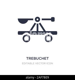 Trebuchet icône sur fond blanc. Élément simple illustration de cultures concept. trebuchet symbole icône du design. Illustration de Vecteur