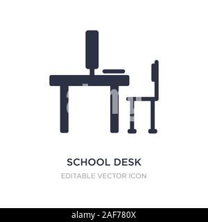 School 24 icône sur fond blanc. Élément simple illustration de concept de l'ordinateur de l'école. L'icône bureau design symbole. Illustration de Vecteur