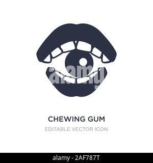 Chewing-gum icône sur fond blanc. Élément simple illustration de dentiste concept. chewing-gum symbole icône du design. Illustration de Vecteur