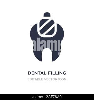 L'icône d'obturation sur fond blanc. Élément simple illustration de dentiste. concept dentaire symbole icône du design. Illustration de Vecteur