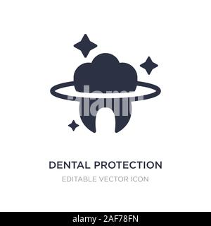 Protection dentaire icône sur fond blanc. Élément simple illustration de dentiste concept. dental protection symbole icône du design. Illustration de Vecteur