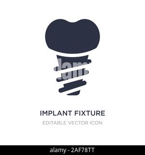Fixation de l'implant icône sur fond blanc. Illustration à partir de l'élément simple concept dentiste implant symbole icône fixture. design. Illustration de Vecteur