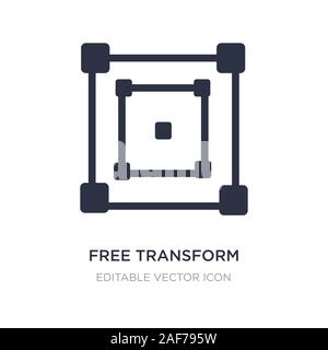 L'icône de transformation libre sur fond blanc. Élément simple illustration d'outils d'édition. concept design symbole icône transformation libre. Illustration de Vecteur