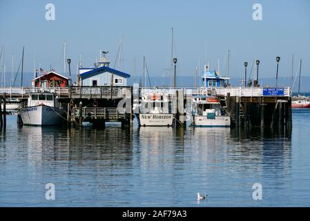 Old Fisherman's Wharf, quartier touristique de Cannery Row, Monterey, Californie, États-Unis Banque D'Images