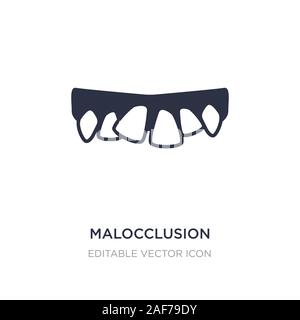 L'icône de la malocclusion sur fond blanc. Élément simple illustration de dentiste concept. malocclusion symbole icône du design. Illustration de Vecteur