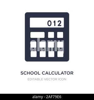 L'icône Calculatrice scolaire sur fond blanc. Élément simple illustration de l'enseignement scolaire. concept design symbole icône Calculatrice. Illustration de Vecteur