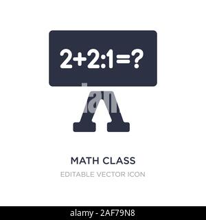 Classe de mathématiques icône sur fond blanc. Élément simple illustration de concept de l'éducation. classe de mathématiques symbole icône du design. Illustration de Vecteur