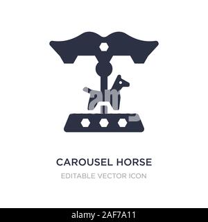 Carousel horse icône sur fond blanc. Élément simple illustration de concept de divertissement. carousel horse symbole icône du design. Illustration de Vecteur