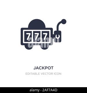 L'icône de jackpot sur fond blanc. Élément simple illustration de concept de divertissement jackpot. symbole icône du design. Illustration de Vecteur