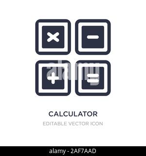 L'icône de l'interface des boutons de la calculatrice sur fond blanc. Élément simple illustration de concept de l'éducation. L'icône de l'interface des boutons de la calculatrice de symbole Illustration de Vecteur