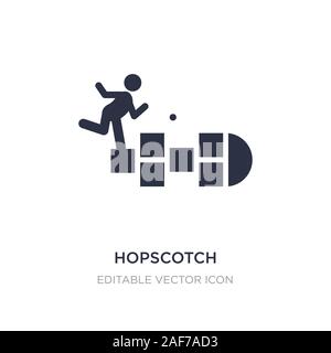 La marelle icône sur fond blanc. Élément simple illustration de concept de divertissement. hopscotch symbole icône du design. Illustration de Vecteur