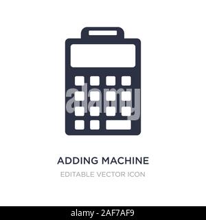 L'ajout de l'icône de la machine sur fond blanc. Élément simple illustration de concept de l'éducation. L'ajout de l'icône de la machine design symbole. Illustration de Vecteur