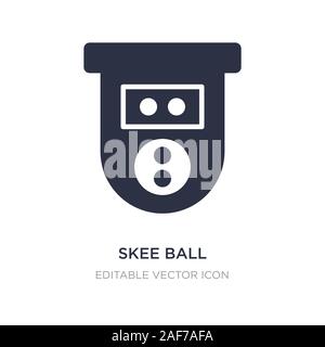 L'icône skee ball sur fond blanc. Élément simple illustration de concept de divertissement skee ball symbole icône. design. Illustration de Vecteur