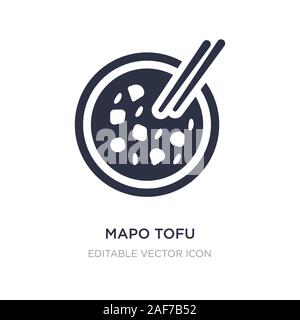 Le mapo tofu icône sur fond blanc. Élément simple illustration de concept alimentaire tofu mapo. symbole icône du design. Illustration de Vecteur