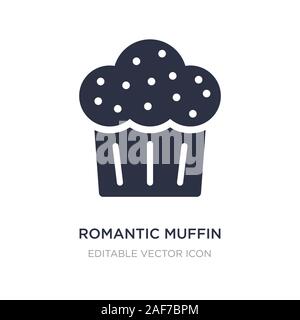 Icône muffin romantique sur fond blanc. Élément simple illustration de Food concept romantique symbole icône muffin. design. Illustration de Vecteur