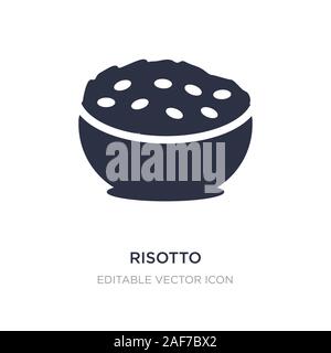 Risotto icône sur fond blanc. Élément simple illustration de Food concept design symbole icône risotto.. Illustration de Vecteur