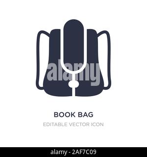 Sac icône sur fond blanc. Élément simple illustration de Fashion concept. book bag symbole icône du design. Illustration de Vecteur
