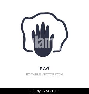 Rag icône sur fond blanc. Élément simple illustration de Fashion concept. rag symbole icône du design. Illustration de Vecteur